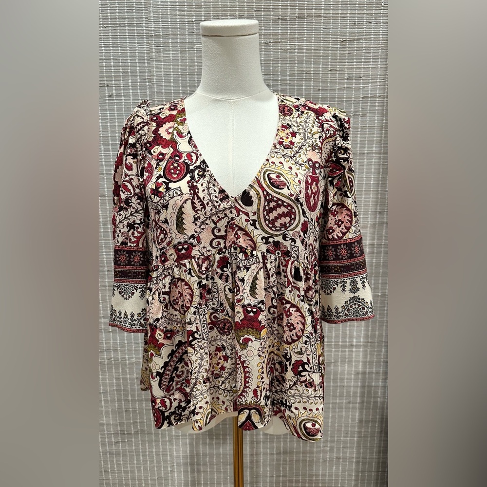 🖤 BA&SH Zarry Paisley-Print Blouse 🖤 - Picture 2 of 5